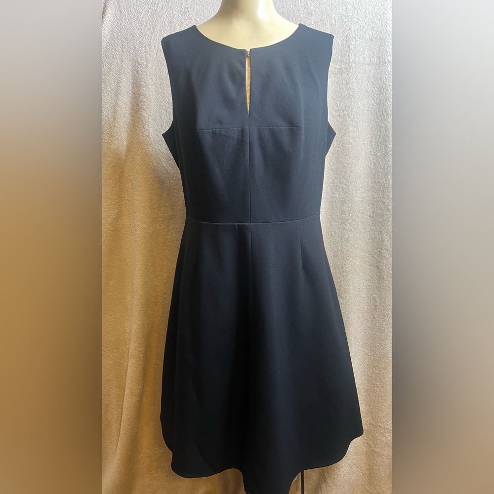 Calvin Klein Black Sleeveless V-Neck Midi Dress